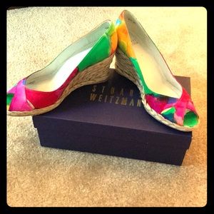 Stuart Weitzman wedges! 8.5 M Made in Spain!